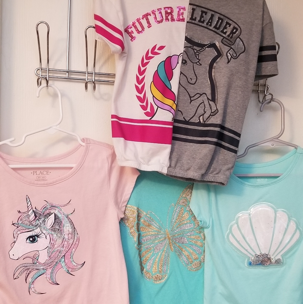 Girls 4 piece short sleeve lot size 5/6